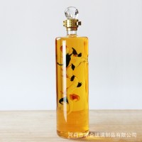 河間華企吹制玻璃工藝酒瓶高檔玻璃醒酒器動物異形泡酒瓶定制玻璃瓶包裝廠
